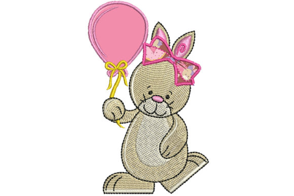 Birthday Bunny Applique 1