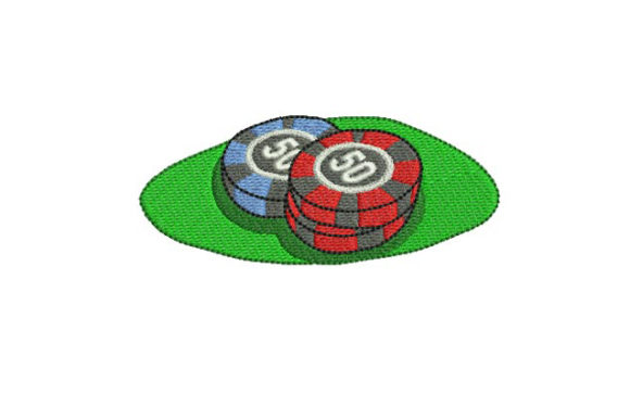 Chips to Bet Embroidery Design
