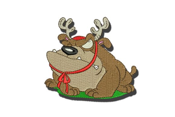 Christmas Bulldog