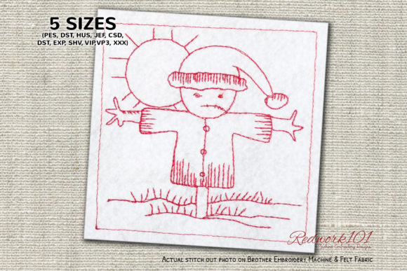 Christmas Scarecrow Bluework