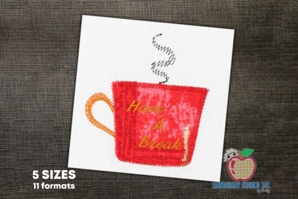 Coffee Have a Break Embroidery