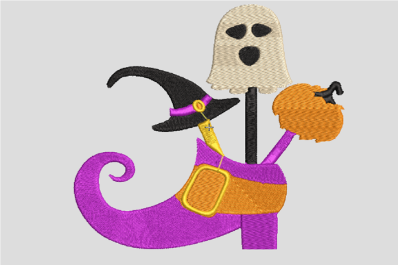Halloween Shoe Embroidery Design