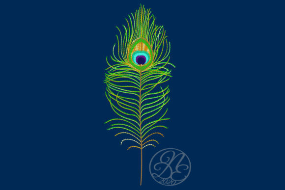 Peacock Feather Motif - in the Hoop