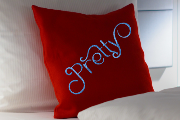 Pretty Lettering Embroidery Design