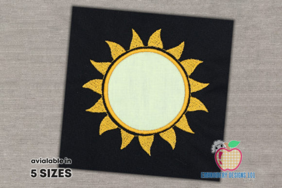 Sun Sunshine Applique Design