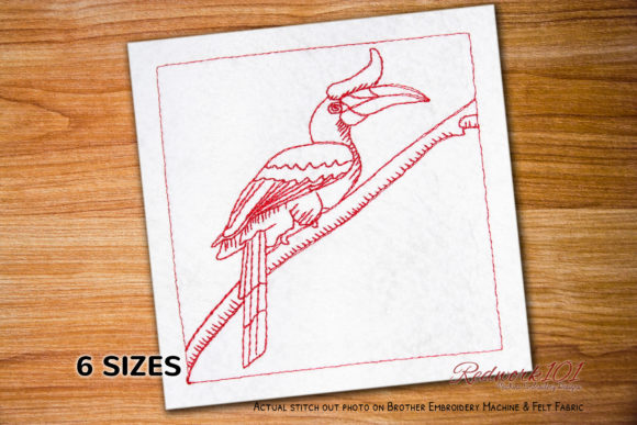 Yellow Billed Hornbill Redwork